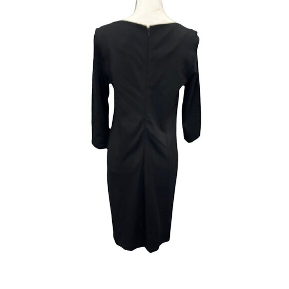 Women's Chico's Size 0 Extra Small Black Thick Jersey Sheath Dress - Picture 3 of 5